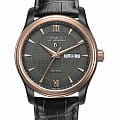 L'Duchen L'Duchen Tradition D 253.91.21  D 253.91.21 механические мужские часы  черный циферблат, браслет кожаный — вид спереди